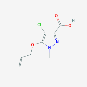 molecular formula C8H9ClN2O3 B12990424 5-(Allyloxy)-4-chloro-1-methyl-1H-pyrazole-3-carboxylic acid 