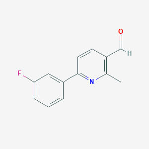 6-(3-Fluorophenyl)-2-methylnicotinaldehyde