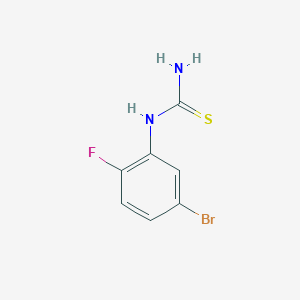 molecular formula C7H6BrFN2S B12990436 1-(5-Bromo-2-fluorophenyl)thiourea 