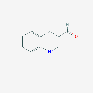 molecular formula C11H13NO B12990443 1-Methyl-1,2,3,4-tetrahydroquinoline-3-carbaldehyde 