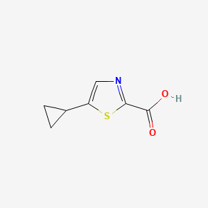 molecular formula C7H7NO2S B12990479 5-Cyclopropylthiazole-2-carboxylic acid 