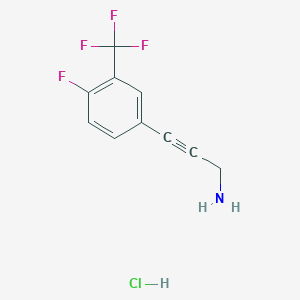 3-(4-Fluoro-3-(trifluoromethyl)phenyl)prop-2-yn-1-amine hydrochloride