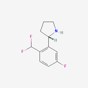 (S)-2-(2-(Difluoromethyl)-5-fluorophenyl)pyrrolidine