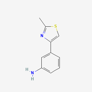 molecular formula C10H10N2S B1299058 3-(2-Methyl-1,3-thiazol-4-yl)aniline CAS No. 89250-34-0