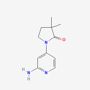 1-(2-Aminopyridin-4-yl)-3,3-dimethylpyrrolidin-2-one