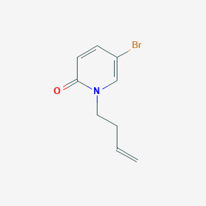 molecular formula C9H10BrNO B12990620 5-Bromo-1-(but-3-en-1-yl)pyridin-2(1H)-one 