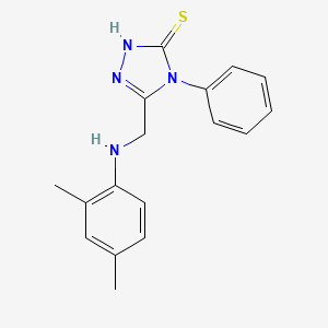 molecular formula C17H18N4S B12990631 3-[(2,4-dimethylanilino)methyl]-4-phenyl-1H-1,2,4-triazole-5-thione CAS No. 494195-73-2