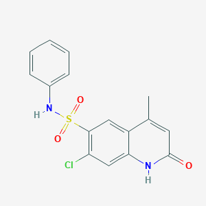 7-Chloro-4-methyl-2-oxo-N-phenyl-1,2-dihydroquinoline-6-sulfonamide