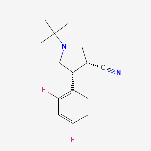 (3R,4R)-1-(tert-Butyl)-4-(2,4-difluorophenyl)pyrrolidine-3-carbonitrile