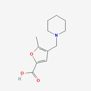 molecular formula C12H17NO3 B1299066 5-Methyl-4-Piperidin-1-ylmethylfuran-2-carbonsäure CAS No. 299920-95-9