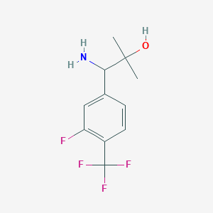 1-Amino-1-(3-fluoro-4-(trifluoromethyl)phenyl)-2-methylpropan-2-ol