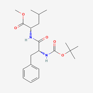 molecular formula C21H32N2O5 B12990676 Methyl (tert-butoxycarbonyl)-D-phenylalanyl-L-leucinate 