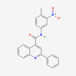 molecular formula C23H17N3O3 B12990703 N-(4-methyl-3-nitrophenyl)-2-phenylquinoline-4-carboxamide 