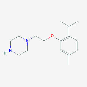 molecular formula C16H26N2O B1299071 1-[2-(2-Isopropyl-5-methyl-phenoxy)-ethyl]-piperazine CAS No. 401486-18-8