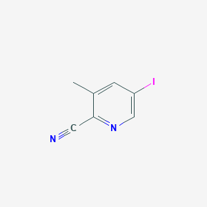 molecular formula C7H5IN2 B12990725 5-Iodo-3-methylpicolinonitrile 