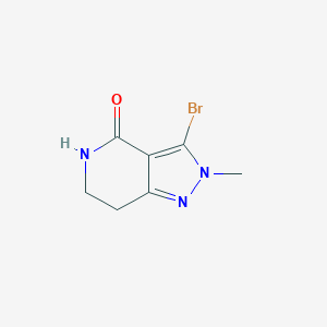 molecular formula C7H8BrN3O B12990743 3-Bromo-2-methyl-2,5,6,7-tetrahydro-4H-pyrazolo[4,3-c]pyridin-4-one CAS No. 2410055-24-0