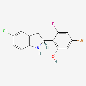 (R)-5-Bromo-2-(5-chloroindolin-2-yl)-3-fluorophenol