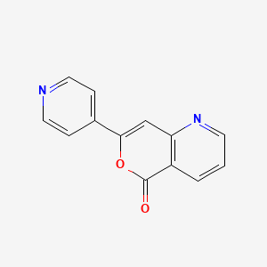 molecular formula C13H8N2O2 B12990799 7-(Pyridin-4-yl)-5H-pyrano[4,3-b]pyridin-5-one 