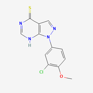 1-(3-Chloro-4-methoxyphenyl)-1H-pyrazolo[3,4-d]pyrimidine-4-thiol