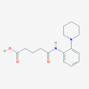 molecular formula C16H22N2O3 B1299085 4-(2-Piperidin-1-yl-phenylcarbamoyl)-butyric acid CAS No. 436088-56-1