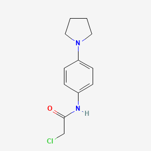 molecular formula C12H15ClN2O B1299088 2-Chlor-N-(4-(Pyrrolidin-1-yl)phenyl)acetamid CAS No. 251097-15-1