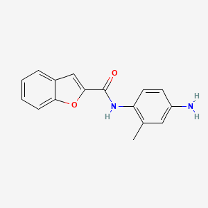 molecular formula C16H14N2O2 B1299090 N-(4-氨基-2-甲基苯基)-1-苯并呋喃-2-甲酰胺 CAS No. 433252-24-5