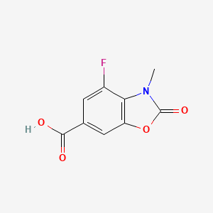 molecular formula C9H6FNO4 B12990915 4-Fluoro-3-methyl-2-oxo-1,3-benzoxazole-6-carboxylic acid 