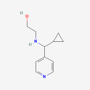 molecular formula C11H16N2O B12990922 2-((Cyclopropyl(pyridin-4-yl)methyl)amino)ethanol 