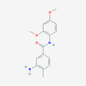 molecular formula C16H18N2O3 B12990983 3-Amino-N-(2,4-dimethoxyphenyl)-4-methylbenzamide 