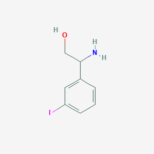 molecular formula C8H10INO B12991019 2-Amino-2-(3-iodophenyl)ethan-1-ol 