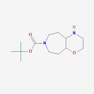 molecular formula C13H24N2O3 B12991020 tert-Butyl octahydro-[1,4]oxazino[2,3-d]azepine-7(2H)-carboxylate 