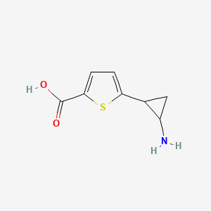 molecular formula C8H9NO2S B12991040 5-(2-Aminocyclopropyl)thiophene-2-carboxylic acid 