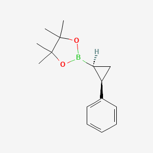 molecular formula C15H21BO2 B12991064 4,4,5,5-Tetramethyl-2-((1S,2R)-2-phenylcyclopropyl)-1,3,2-dioxaborolane 