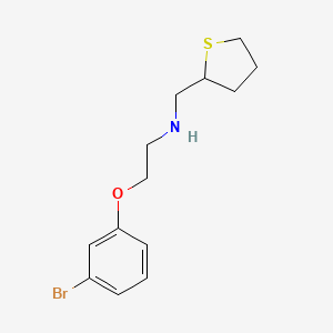 2-(3-Bromophenoxy)-N-((tetrahydrothiophen-2-yl)methyl)ethan-1-amine