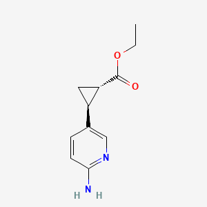 Ethyl (1S,2S)-2-(6-aminopyridin-3-yl)cyclopropane-1-carboxylate