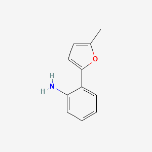 molecular formula C11H11NO B1299108 2-(5-甲基-2-呋喃基)苯胺 CAS No. 400750-84-7