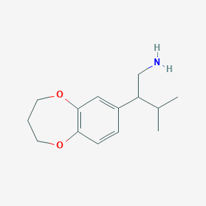 2-(3,4-Dihydro-2H-benzo[b][1,4]dioxepin-7-yl)-3-methylbutan-1-amine