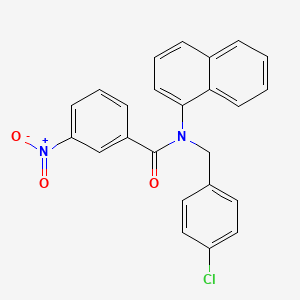 molecular formula C24H17ClN2O3 B12991082 N-(4-Chlorobenzyl)-N-(naphthalen-1-yl)-3-nitrobenzamide 