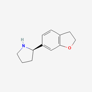 molecular formula C12H15NO B12991098 (R)-2-(2,3-dihydrobenzofuran-6-yl)pyrrolidine 