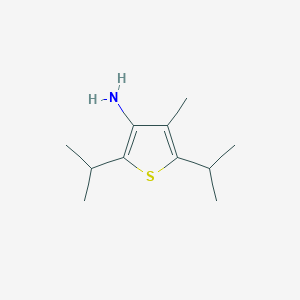 molecular formula C11H19NS B12991132 2,5-Diisopropyl-4-methylthiophen-3-amine 