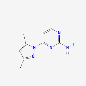 molecular formula C10H13N5 B1299114 4-(3,5-dimethyl-1H-pyrazol-1-yl)-6-methylpyrimidin-2-amine CAS No. 91716-38-0