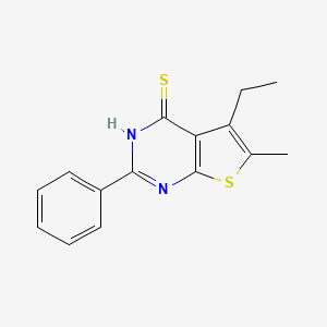 5-Ethyl-6-methyl-2-phenylthieno[2,3-d]pyrimidine-4-thiol