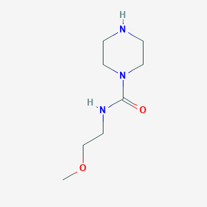 molecular formula C8H17N3O2 B12991186 N-(2-Methoxyethyl)piperazine-1-carboxamide 