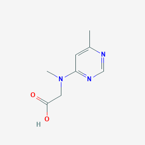 molecular formula C8H11N3O2 B12991208 N-Methyl-N-(6-methylpyrimidin-4-yl)glycine 