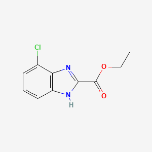 molecular formula C10H9ClN2O2 B12991214 Ethyl 7-chloro-1H-benzimidazole-2-carboxylate 