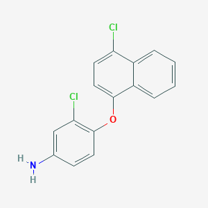 molecular formula C16H11Cl2NO B1299124 3-Chloro-4-[(4-chloro-1-naphthyl)oxy]aniline CAS No. 76590-23-3