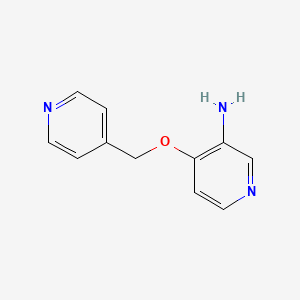 molecular formula C11H11N3O B12991242 4-(Pyridin-4-ylmethoxy)pyridin-3-amine 