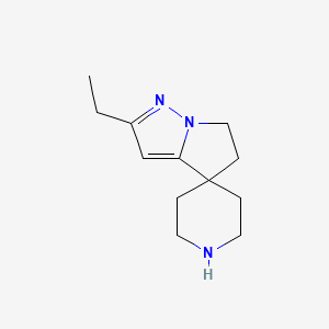 molecular formula C12H19N3 B12991243 2'-Ethyl-5',6'-dihydrospiro[piperidine-4,4'-pyrrolo[1,2-b]pyrazole] 