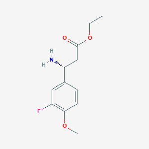 Ethyl (R)-3-amino-3-(3-fluoro-4-methoxyphenyl)propanoate