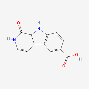 molecular formula C12H10N2O3 B12991274 1-Oxo-2,4a,9,9a-tetrahydro-1H-pyrido[3,4-b]indole-6-carboxylic acid 